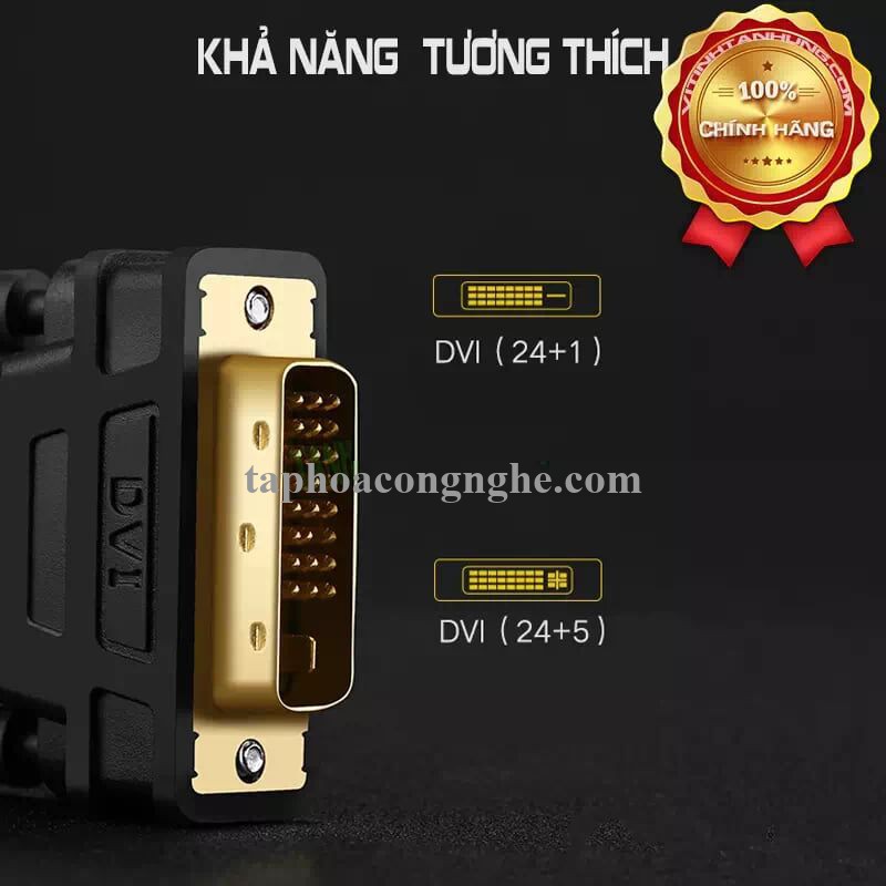 Ugreen 11644 25M màu Đen Cáp tín hiệu DVI 24 + 1 DV101 30011644